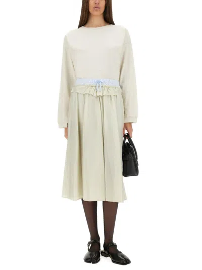 Maison Margiela Beige Aloe Anonymity Of The Lining Skirt In Multi