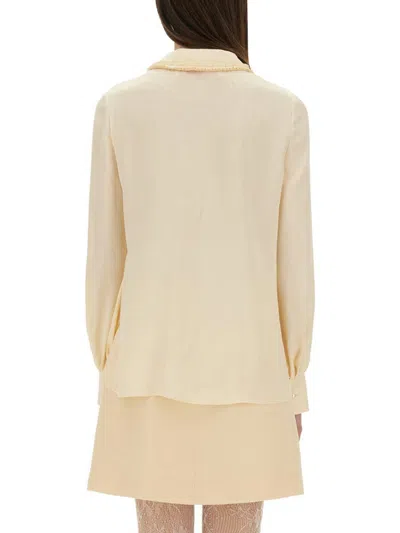 Valentino Garavani Cream Silk Shirt