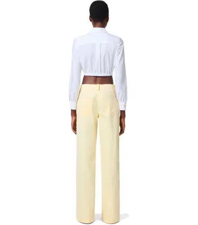 Elisabetta Franchi White Cotton Cropped Shirt In White