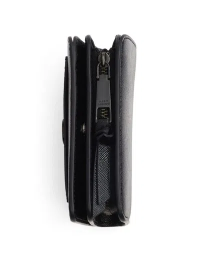 Marc Jacobs Black Leather Mini The Utility Snapshot Dtm Wallet