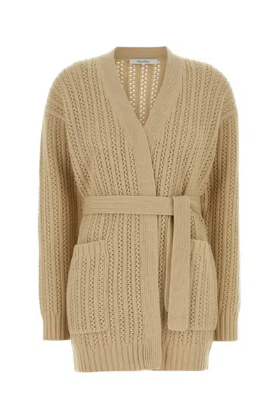 Max Mara Cardigan Belted Waist Wool Blend
