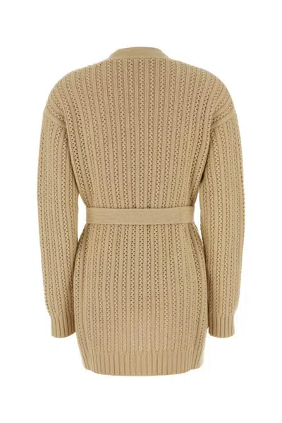 Max Mara Cardigan Belted Waist Wool Blend