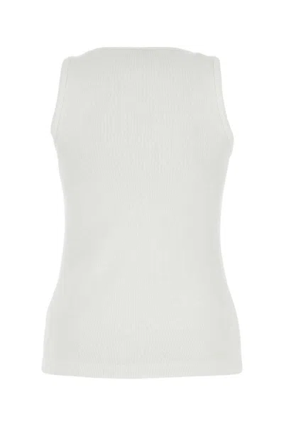 Bottega Veneta Embroidered Cotton Tank Top In Multi