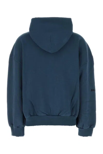 Balenciaga Cotton Sweatshirt With Front Pockets And Hood