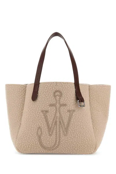 Jw Anderson Beige Fabric Belt Shopping Bag