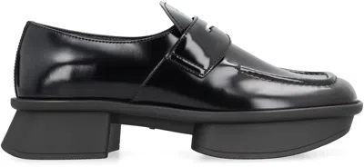 Prada Leather Loafers In Black