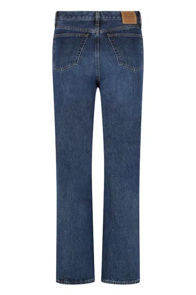 Totême Straight-leg Organic Cotton Jeans With Metal Buttons
