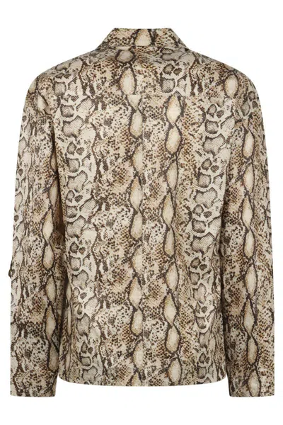 Isabel Marant Linen Blend Jacket Snakeskin Pattern