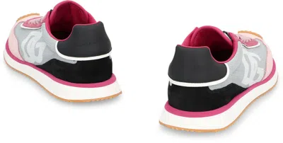 Dolce & Gabbana Cushion Sneakers With Rubber Sole And Leather Trim In Pink