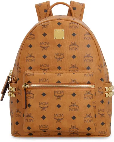 Mcm Stark Backpack In Visetos With Studs