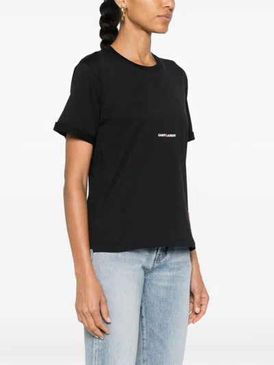 Saint Laurent T-shirts And Polos In Black