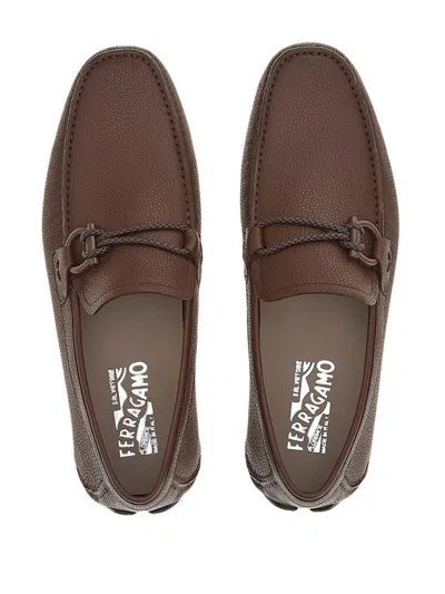 Ferragamo Gancini-ornament Driver Loafers