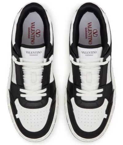Valentino Garavani Men Two-tone Leather Freedots Sneakers In Black