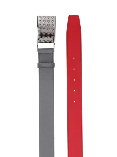 Christian Louboutin Funky Studs Belt In Gray