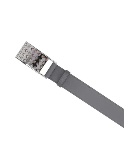 Christian Louboutin Funky Studs Belt In Gray