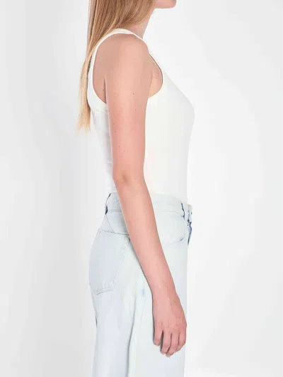 Alaïa Alaia Sculpting Rib Jersey Bodysuit In White