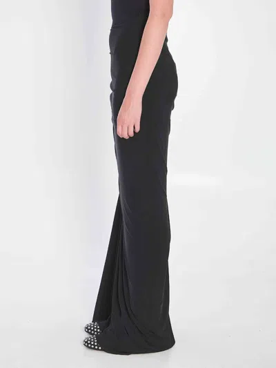 Alaïa Alaia Women Long Draped Jersey Dress In Black