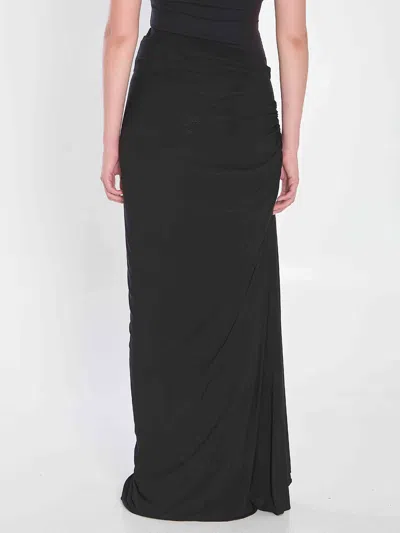 Alaïa Alaia Women Long Draped Jersey Dress In Black