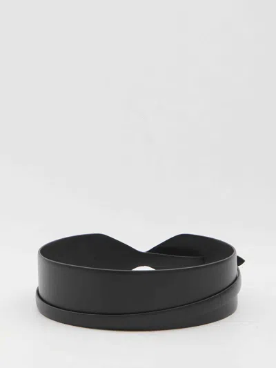 Alaïa Large Calf Leather Belt With Gold-tone Buckle