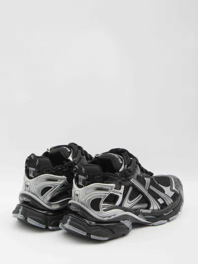 Balenciaga Mesh Runner Sneakers Embossed Size In Black