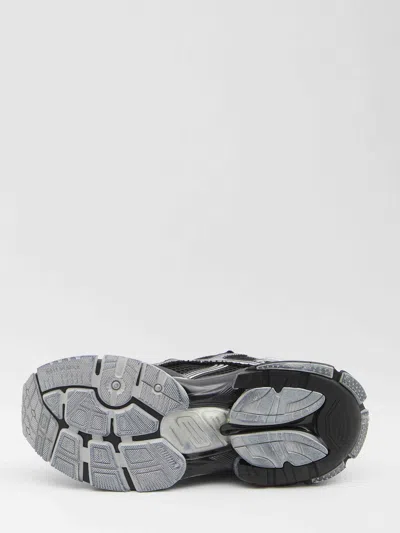 Balenciaga Mesh Runner Sneakers Embossed Size In Black