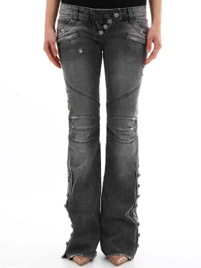 Balmain Women Flared Jeans In Black