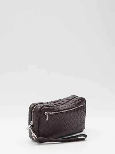 Bottega Veneta Men Brown Intrecciato Pouch
