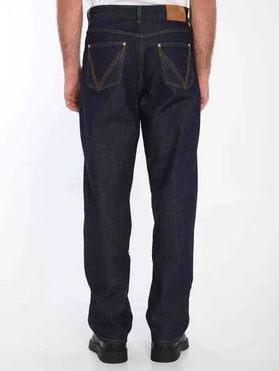 Bottega Veneta Men Indigo Wide Leg Jeans In Black