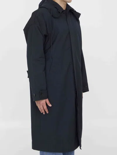 Bottega Veneta Nylon Blend Trench Coat With Buttoned Cuffs