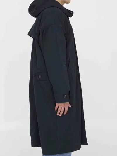 Bottega Veneta Nylon Blend Trench Coat With Buttoned Cuffs