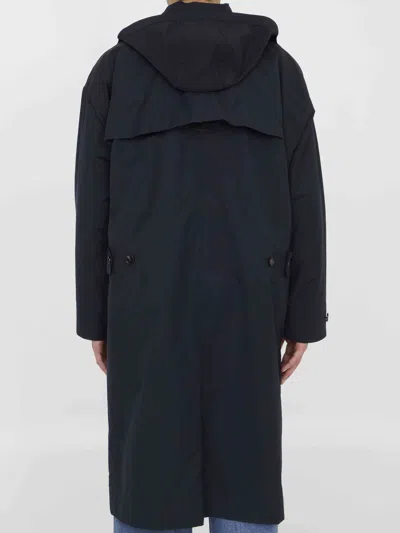 Bottega Veneta Nylon Blend Trench Coat With Buttoned Cuffs