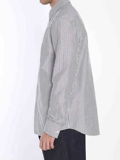 Bottega Veneta Men Camicia Con Logo In Gray