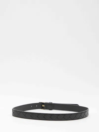 Bottega Veneta Women Black Watch Intrecciato Belt