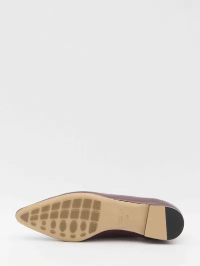 Bottega Veneta Women Burgundy Sofia Ballet Flats