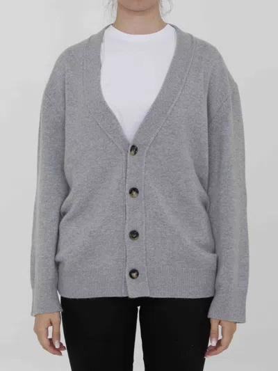 Bottega Veneta Cashmere Cardigan In Gray