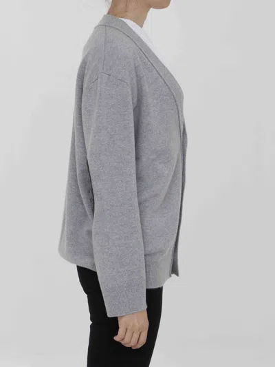 Bottega Veneta Cashmere Cardigan In Gray