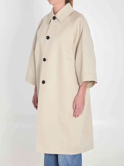 Bottega Veneta Women Coccoon Coat In Neutral