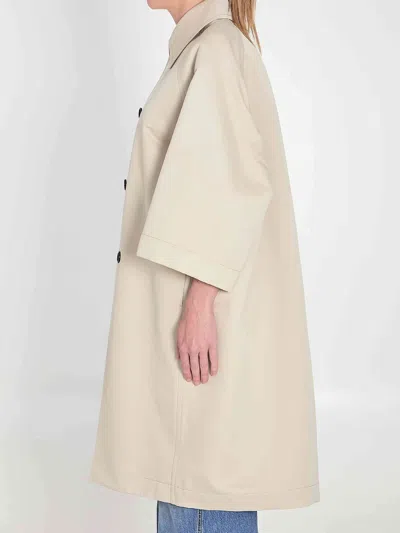 Bottega Veneta Women Coccoon Coat In Neutral