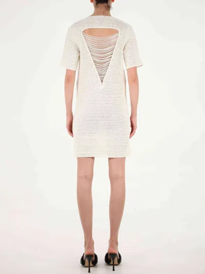 Bottega Veneta Crochet White Dress