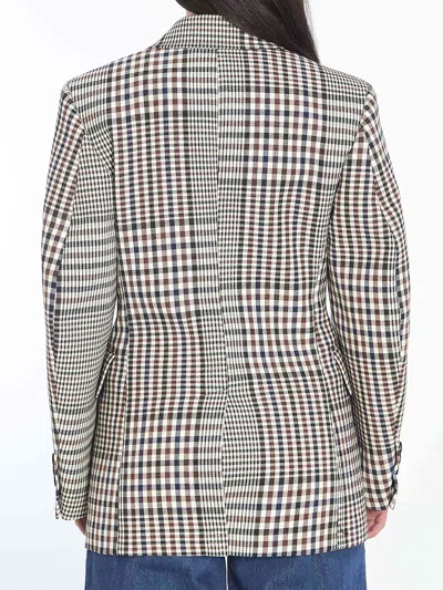 Bottega Veneta Double-breasted Blazer With Structured Cotton Blend In Yellow
