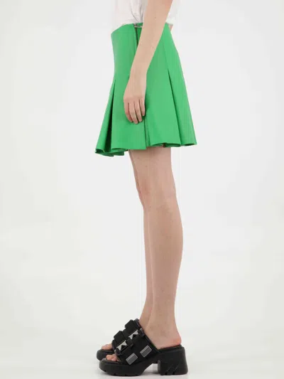 Bottega Veneta Green Leather Skirt