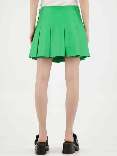 Bottega Veneta Green Leather Skirt