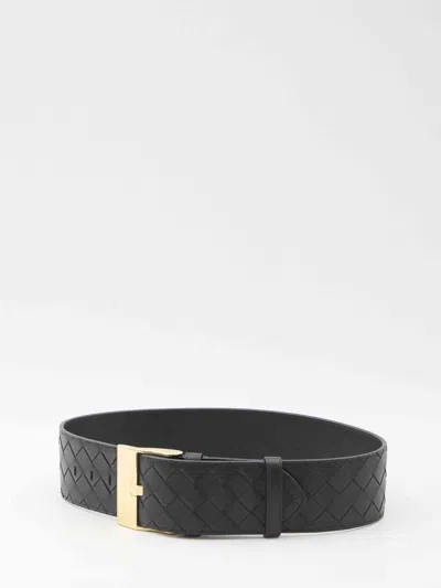 Bottega Veneta Woven Intrecciato Large Watch Belt In Gray