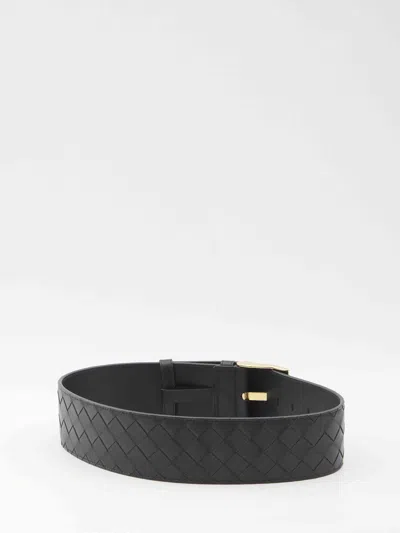 Bottega Veneta Woven Intrecciato Large Watch Belt In Gray