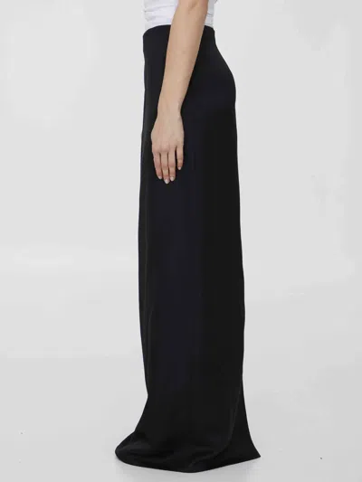 Bottega Veneta Silk Twill Skirt In Black