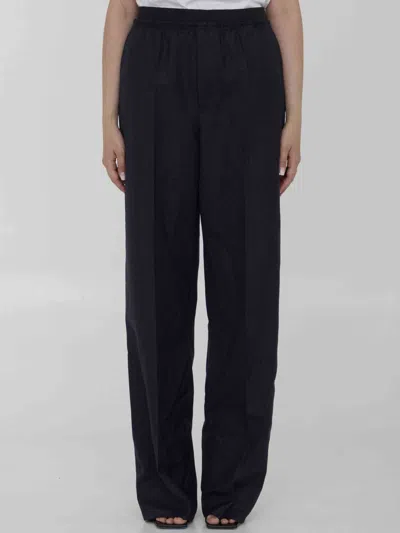Bottega Veneta Women Striped Wool Trousers