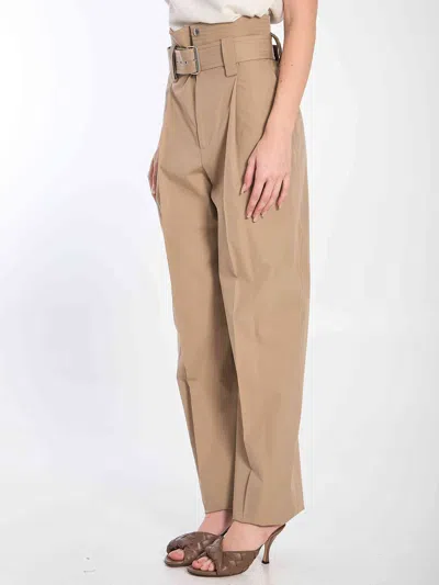 Bottega Veneta Wide Leg Trousers In Brown