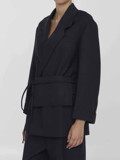 Bottega Veneta Women Wool Jacket With Belt