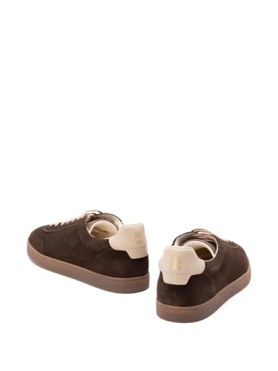 Brunello Cucinelli Men Suede Leather Sneakers In Brown