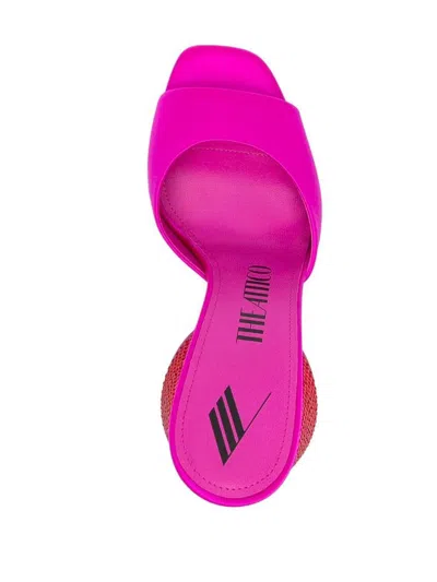 Attico Pink Satin Sandal In Pink